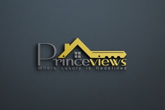 do real estate, construction and property business logo