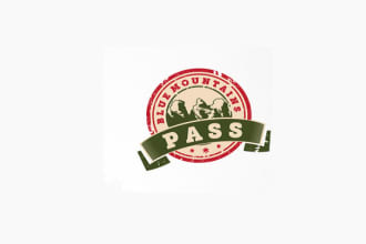 design blue mountains pass  logo in 1 day