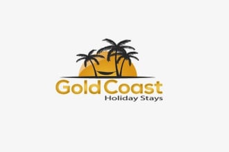 design gold coast holiday stays logo in 1 day