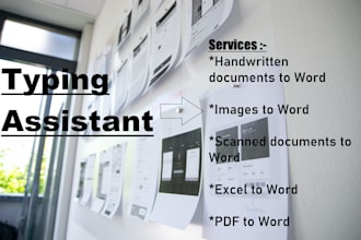do manually typing work PDF image scanned document handwritten text to word