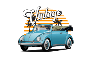 make classic vector illustration of your car into this style