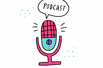 give creative podcast logo design with my concepts