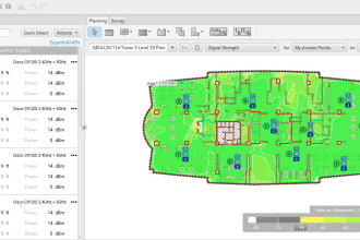 plan a wifi network, design, wireless ap heat maps using ekahau pro survey,