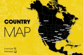 design high quality vector map of any area