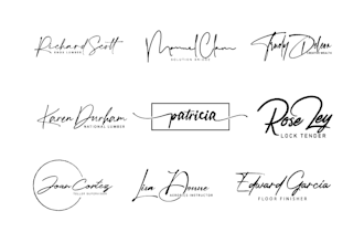 design handwriting, signature, scripted, handwritten, cursive logo