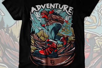 drawing illustration for tshirt design