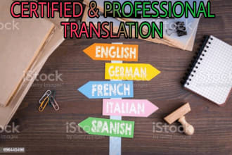 manually translate french to english, italian to english, german to english