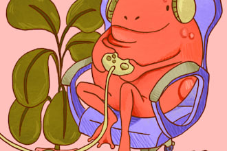 create an character animal illustration