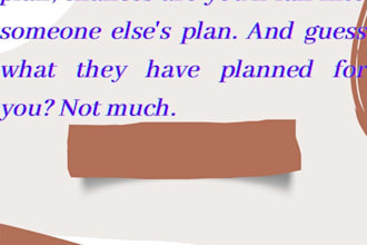 design motivational or inspirational quote for all platform