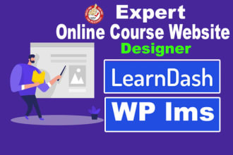 build learndash lms online course website and wordpress lms