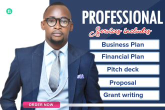 develop a detailed business plan, proposal and grants