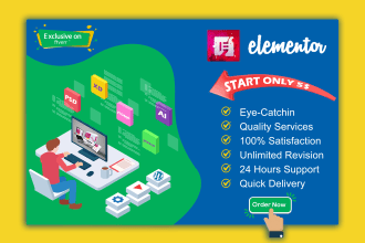 convert html, ai, sketch, figma, psd to wordpress with elementor pro
