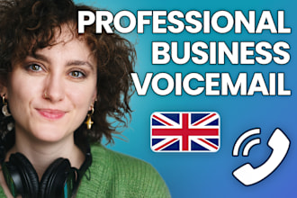 record a professional female UK english voicemail phone message IVR