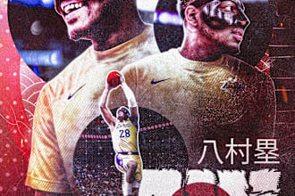 make a sports graphic design for social media