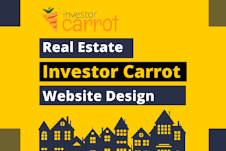 design investor carrot real estate website landing page with lead form