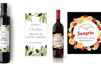 create outstanding hair oil labels and olive oil packaging