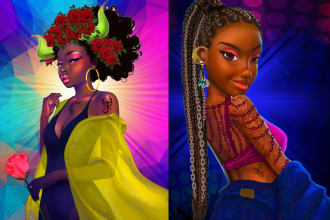 do african american comic book and comic character design illustration