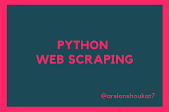 create python web scraping script