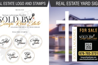 do real estate or realtor logo design with a branding kit