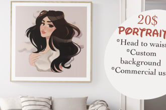 draw a disney cartoon style portrait