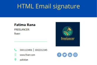 design custom clickable html email signature for gmail outlook