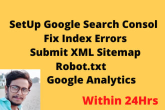 fix index errors, sitemap, and google analytics in 24 hours