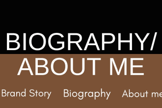write professional biography or about me page
