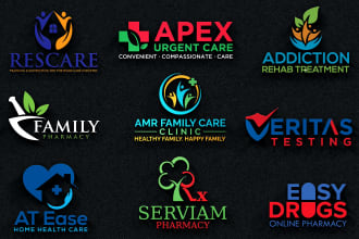 do medical, healthcare pharmacy  hospital clinic logo design