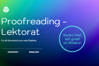 proofread edit or rewrite your document in english or german