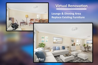 provide declutter, virtual staging, virtual furniture services