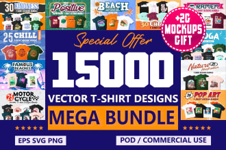 send you 15k design bundles tshirt svg png mockup easter 4 july more