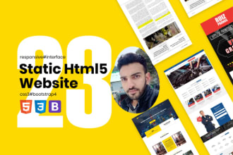 create awesome static or dynamic responsive website for you