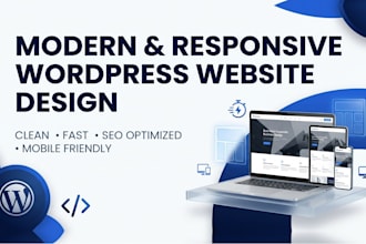 build clean, mordern and responsive wordpress website design