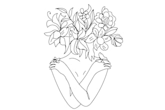 draw unique one line art, minimalist line art, vector line art illustration