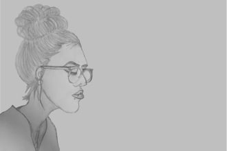 hand draw any pencil sketch and pencil art portrait