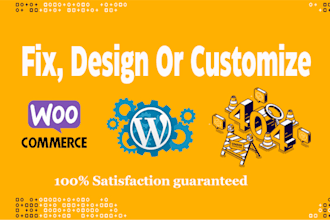 customize, design or fix woocommerce website