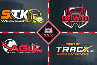 do transport logistics trucking and cargo logo