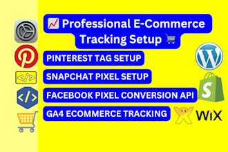 setup pinterest tag, snapchat, facebook pixel conversion api ecommerce tracking
