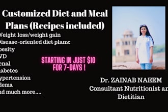be your dietitian making your meal and diet plans