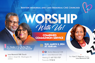 do top quality church flyer or postcard design