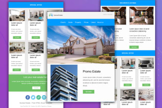 design and setup  mailchimp email template newsletter