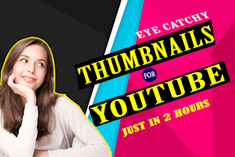 do amazing, eye catchy youtube thumbnail