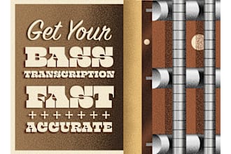 transcribe any bass line and solo in tabs or music sheets