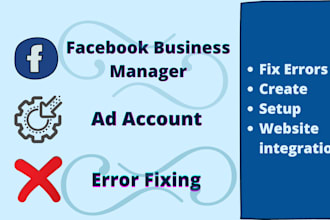 fix errors, restrictions and setup facebook business manager