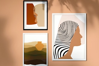 design perfect boho style unique abstract art
