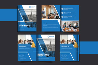design corporate business company profile bifold brochure annual report