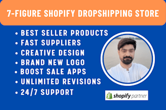 create shopify website or dropshipping store