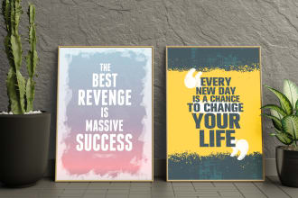 design stunning poster or motivational typography