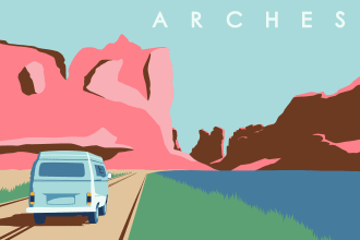 create a landscape and urban vector art illustration
