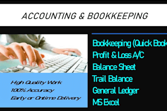 do accounting and bookkeeping and financial statements